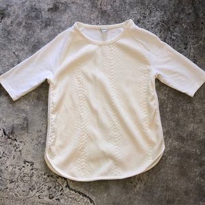 CK cream top with snakeskin detail